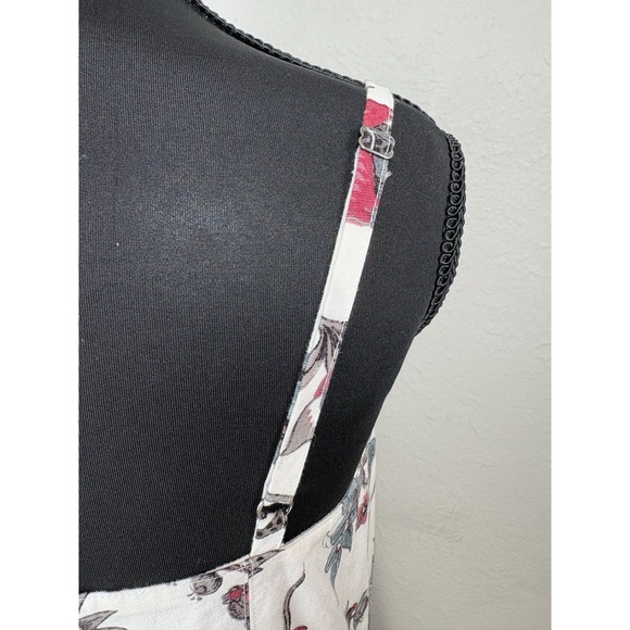 NWT Ann Taylor LOFT Linen Floral Womens Dress Size 4 Sweetheart Resort Vacation - Picture 4 of 8